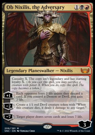 (206) Magic The Gathering Streets of New Capenna Single: Ob Nixilis, the Adversary  Mythic