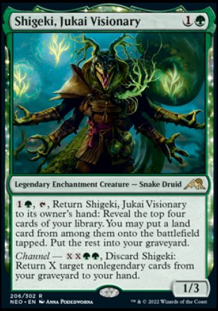 (206) Magic The Gathering Kamigawa: Neon Dynasty Single: Shigeki, Jukai Visionary  Rare