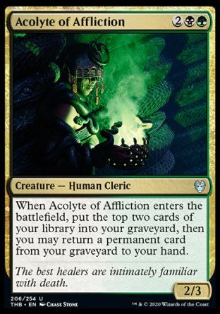 (206/254) Magic The Gathering Theros Beyond Death Single: Acolyte of Affliction  Uncommon