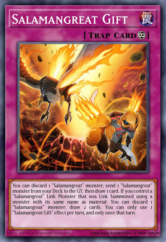 (204) YuGiOh TCG MP19: 2019 Gold Sarcophagus Tin Mega Pack Single: Salamangreat Gift  Common