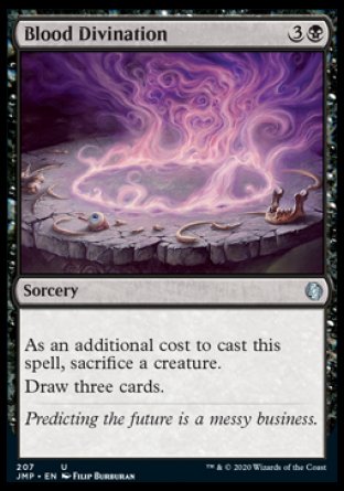(207) Magic The Gathering Jumpstart Single: Blood Divination  Uncommon