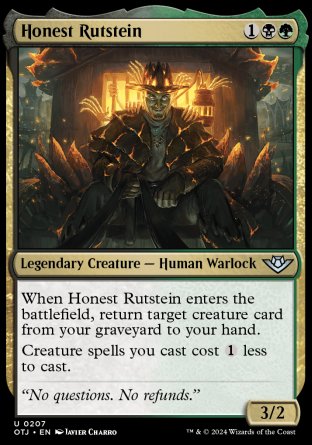 (207) Magic The Gathering Outlaws of Thunder Junction Single: Honest Rutstein  Holo Uncommon