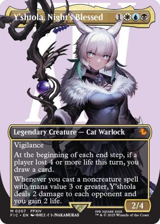 (207) Magic The Gathering Commander: Magic: The Gathering - FINAL FANTASY: Extras Single: Y'shtola, Night's Blessed (V.2)  Mythic