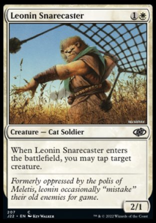 (207) Magic The Gathering Jumpstart 2022 Single: Leonin Snarecaster  Common
