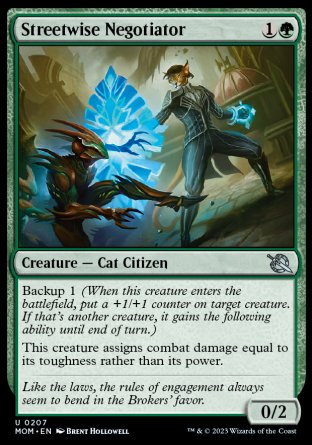 (207) Magic The Gathering March of the Machine Single: Streetwise Negotiator  Uncommon
