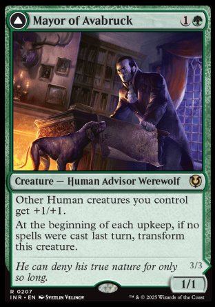 (207) Magic The Gathering Innistrad Remastered Single: Mayor of Avabruck / Howlpack Alpha Holo Rare