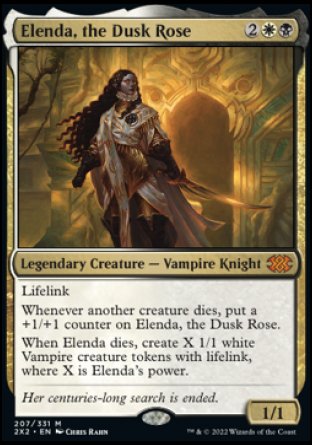 (207) Magic The Gathering Double Masters 2022 Single: Elenda, the Dusk Rose  Mythic