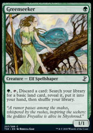 (207/289) Magic The Gathering Time Spiral Remastered Single: Greenseeker Holo Common