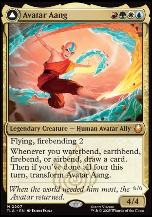 (207) Magic The Gathering Magic: The Gathering | Avatar: The Last Airbender: Promos Single: Avatar Aang // Aang, Master of Elements  Mythic