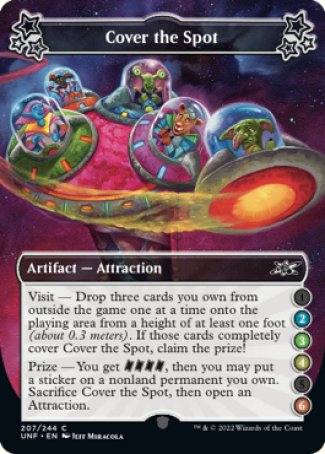 (207) Magic The Gathering Unfinity Single: Cover the Spot (V.2)  Common