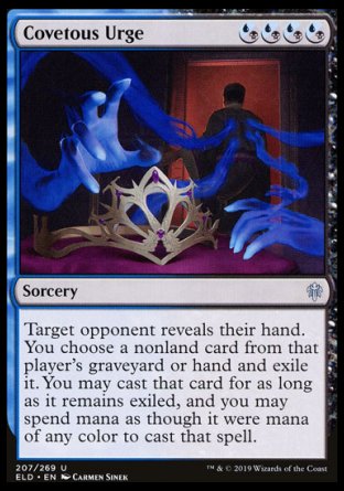 (207/269) Magic The Gathering Throne of Eldraine Single: Covetous Urge Holo Uncommon