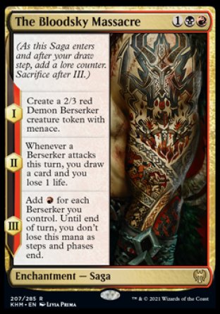 (207) Magic The Gathering Kaldheim: Promos Single: The Bloodsky Massacre (V.1) Holo Rare
