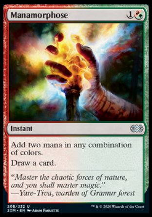 (208/332) Magic The Gathering Double Masters Single: Manamorphose Holo Uncommon