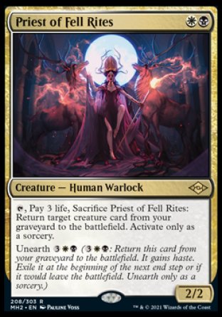 (208) Magic The Gathering Modern Horizons 2 Single: Priest of Fell Rites Holo Rare