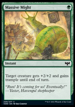 (208) Magic The Gathering Innistrad: Crimson Vow Single: Massive Might Holo Common