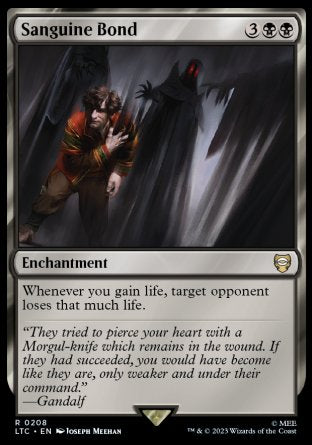 (208) Magic The Gathering Commander: The Lord of the Rings: Tales of Middle-earth Single: Sanguine Bond  Rare
