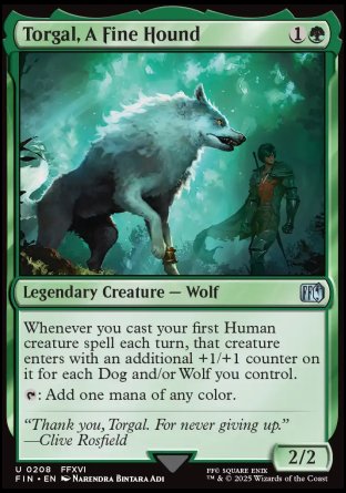 (208) Magic The Gathering Magic: The Gathering - FINAL FANTASY Single: Torgal, A Fine Hound  Uncommon