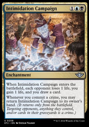(208) Magic The Gathering Outlaws of Thunder Junction Single: Intimidation Campaign  Uncommon