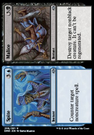 (208) Magic The Gathering Dominaria Remastered Single: Spite // Malice Holo Uncommon