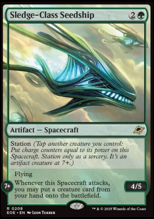 (208) Magic The Gathering Edge of Eternities Single: Sledge-Class Seedship Holo Rare