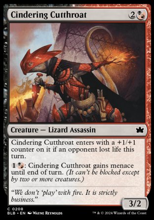 (208) Magic The Gathering Bloomburrow Single: Cindering Cutthroat  Common