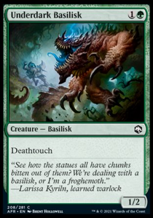 (208) Magic The Gathering Adventures in the Forgotten Realms Single: Underdark Basilisk Holo Common