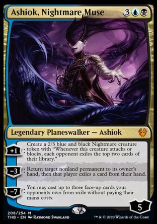 (208/254) Magic The Gathering Theros Beyond Death Single: Ashiok, Nightmare Muse  Mythic