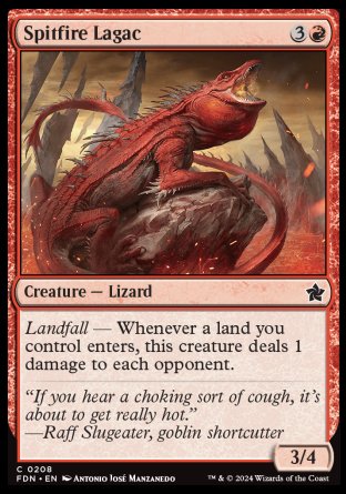 (208) Magic The Gathering Magic: The Gathering Foundations Single: Spitfire Lagac Holo Common