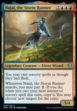 (208) Magic The Gathering Dominaria United Single: Najal, the Storm Runner Holo Uncommon