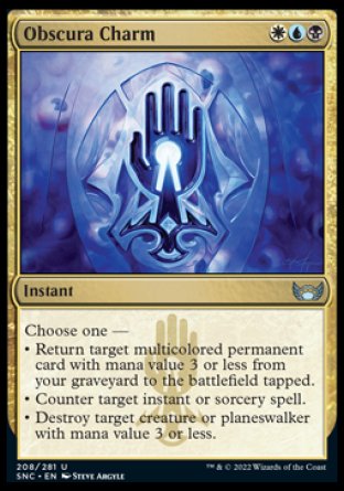 (208) Magic The Gathering Streets of New Capenna Single: Obscura Charm Holo Uncommon
