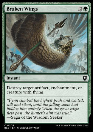 (208) Magic The Gathering Commander: Bloomburrow Single: Broken Wings  Common