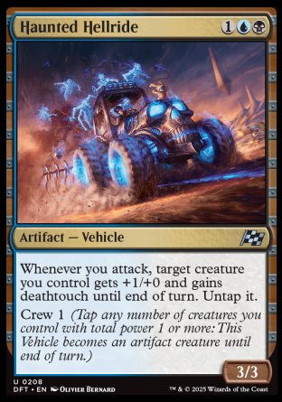 (208) Magic The Gathering Aetherdrift Single: Haunted Hellride  Uncommon