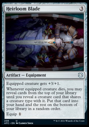 (208) Magic The Gathering Commander: Adventures in the Forgotten Realms Single: Heirloom Blade  Uncommon