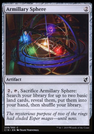 (209) Magic The Gathering Commander 2019 Single: Armillary Sphere  Common