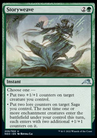(209) Magic The Gathering Kamigawa: Neon Dynasty Single: Storyweave Holo Uncommon