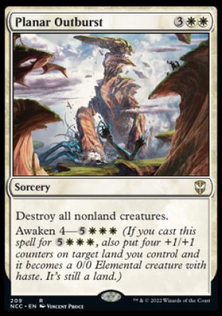 (209) Magic The Gathering Commander: Streets of New Capenna Single: Planar Outburst  Rare