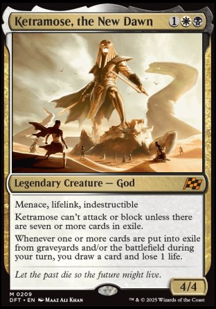 (209) Magic The Gathering Aetherdrift Single: Ketramose, the New Dawn  Mythic