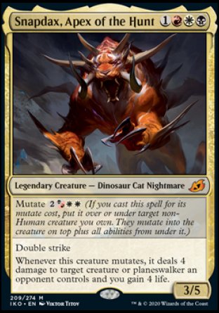 (209) Magic The Gathering Ikoria: Lair of Behemoths: Promos Single: Snapdax, Apex of the Hunt (V.1)  Mythic