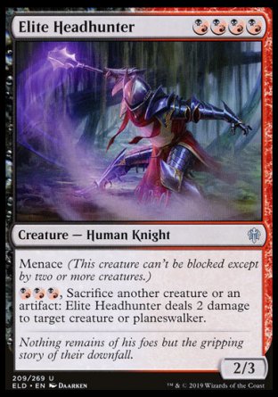 (209/269) Magic The Gathering Throne of Eldraine Single: Elite Headhunter  Uncommon