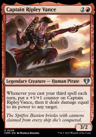 (209) Magic The Gathering Commander Masters Single: Captain Ripley Vance  Uncommon