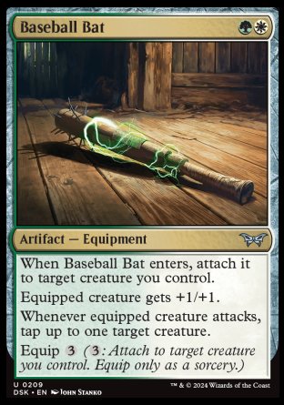 (209) Magic The Gathering Duskmourn: House of Horror Single: Baseball Bat  Uncommon