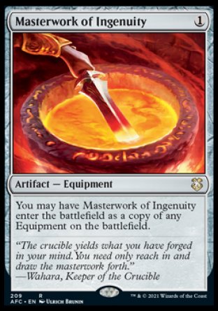 (209) Magic The Gathering Commander: Adventures in the Forgotten Realms Single: Masterwork of Ingenuity  Rare