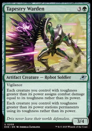 (209) Magic The Gathering Edge of Eternities Single: Tapestry Warden  Uncommon
