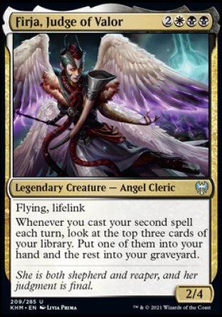 (209/285) Magic The Gathering Kaldheim Single: Firja, Judge of Valor Holo Uncommon