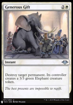 (011) Magic The Gathering The List Single: Generous Gift  Uncommon