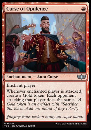 (209) Magic The Gathering Commander: Tarkir: Dragonstorm Single: Curse of Opulence  Uncommon