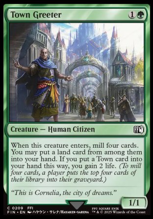 (209) Magic The Gathering Magic: The Gathering - FINAL FANTASY Single: Town Greeter Holo Common
