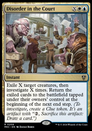 (209) Magic The Gathering Commander: Murders at Karlov Manor Single: Disorder in the Court Holo Rare