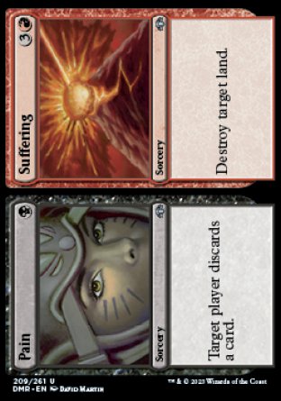 (209) Magic The Gathering Dominaria Remastered Single: Pain // Suffering  Uncommon