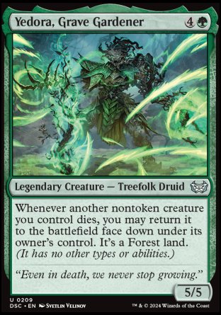 (209) Magic The Gathering Commander: Duskmourn: House of Horror Single: Yedora, Grave Gardener  Uncommon